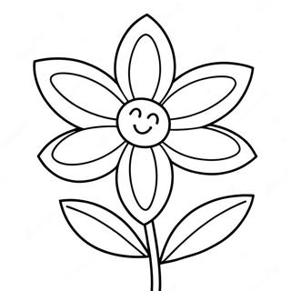 Cute Simple Flower Coloring Page 4891-3889