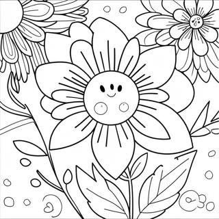 Cute Simple Flower Coloring Page 4891-3890