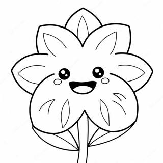 Cute Simple Flower Coloring Page 4891-3891