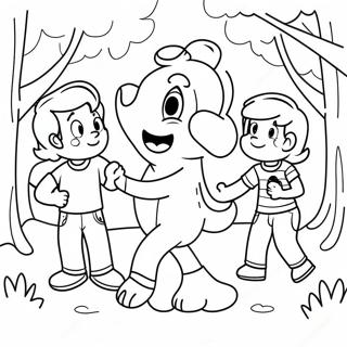 Happy Jacob Playing With Friends Coloring Page 49014-38777