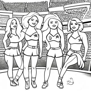 Dallas Cowboys Cheerleaders Coloring Page 4901-3905