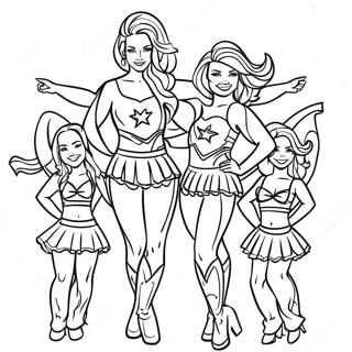 Dallas Cowboys Cheerleaders Coloring Page 4901-3906