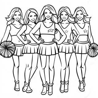 Dallas Cowboys Cheerleaders Coloring Page 4901-3907