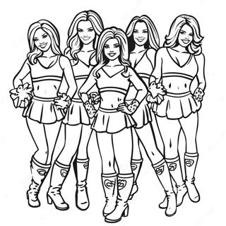 Dallas Cowboys Cheerleaders Coloring Page 4901-3908