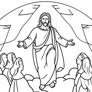 Jesus Ascension Coloring Pages