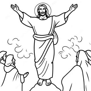 Jesus Ascension Coloring Page 49023-38770