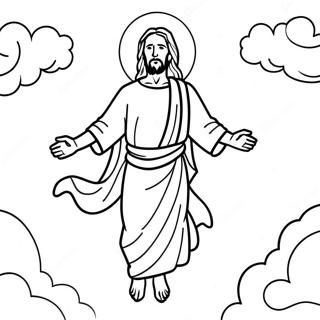 Jesus Ascension Coloring Page 49023-38772