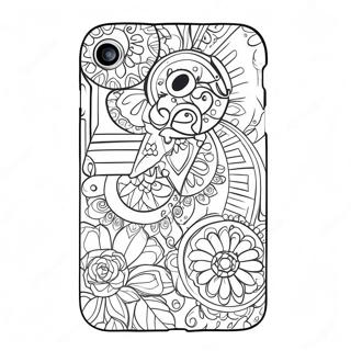 Colorful Phone Case Design Coloring Page 49053-38796