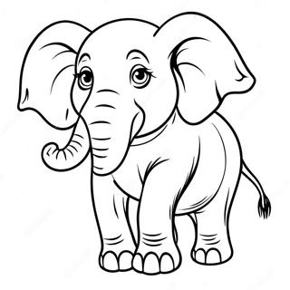 Realistic Elephant Coloring Pages