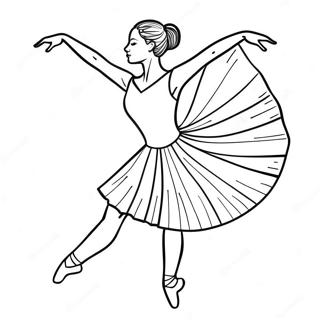 Ballet Dancer In Graceful Pose Coloring Page 49084-38822