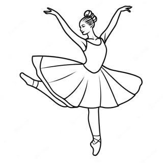 Ballet Dancer In Graceful Pose Coloring Page 49084-38823