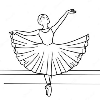 Ballet Dancer In Graceful Pose Coloring Page 49084-38824