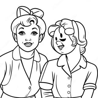 Lucy And Ethel S Fun Adventure Coloring Page 49094-38827