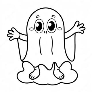 Cute Horror Ghost Coloring Page 49113-38841