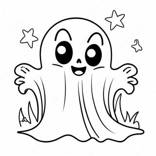 Cute Horror Ghost Coloring Page 49113-38843