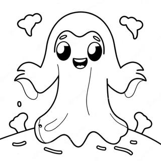 Cute Horror Ghost Coloring Page 49113-38844