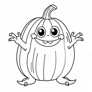 Adorable Pumpkin Monster Coloring Page 49114-38847