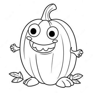 Adorable Pumpkin Monster Coloring Page 49114-38848