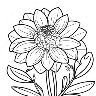 Dahlia Coloring Pages