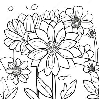 Dahlia Coloring Pages