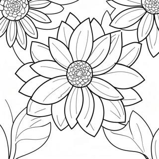 Beautiful Dahlia Garden Coloring Page 49154-38871