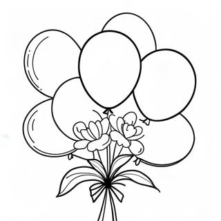 Colorful Balloon Bouquet Coloring Page 491-385