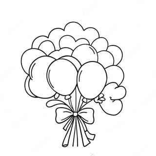 Colorful Balloon Bouquet Coloring Page 491-386