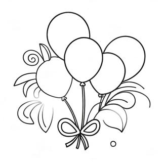 Colorful Balloon Bouquet Coloring Page 491-387