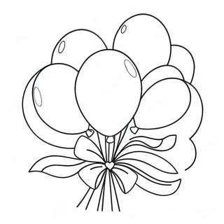 Colorful Balloon Bouquet Coloring Page 491-388