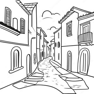 Italy Scenic Landscape Coloring Page 49253-38953