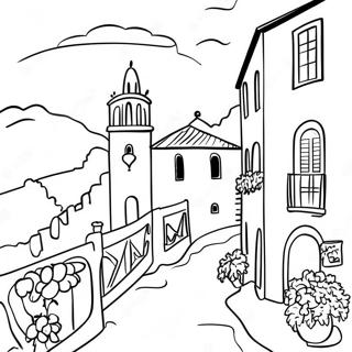 Italy Scenic Landscape Coloring Page 49253-38955