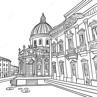 Beautiful Italian Architecture Coloring Page 49254-38962