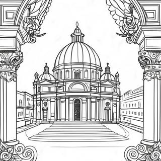 Beautiful Italian Architecture Coloring Page 49254-38964