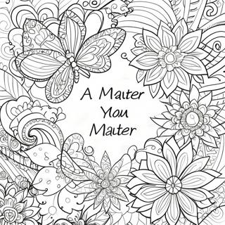 You Matter Heartwarming Quotes Coloring Page 49264-38967