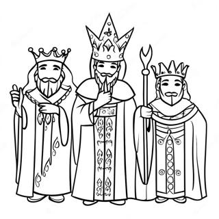 Three Kings Coloring Pages