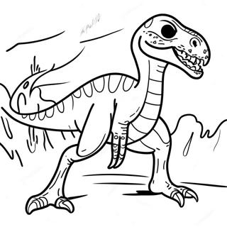 Ferocious Velociraptor Attack Coloring Page 49394-39067