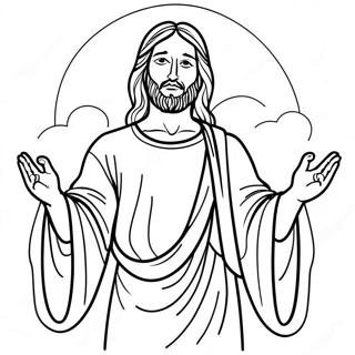 Jesus With Open Arms Coloring Page 49434-39113