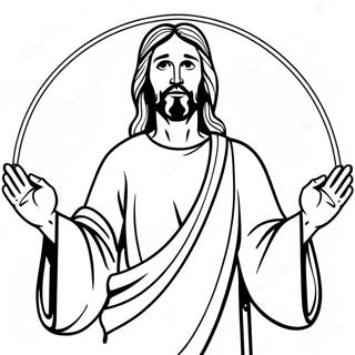 Jesus With Open Arms Coloring Page 49434-39114