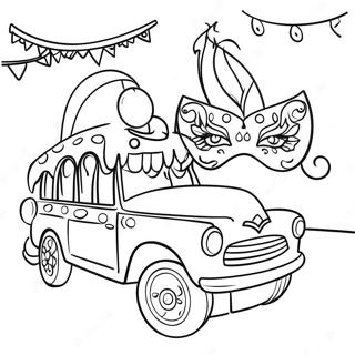 Vibrant Mardi Gras Parade Coloring Page 49444-39105