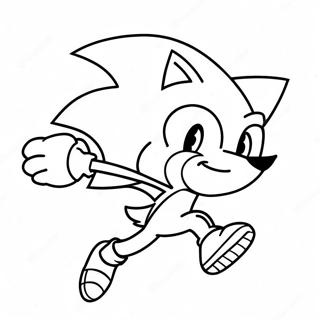 Sonic Running Fast Coloring Page 49464-39126