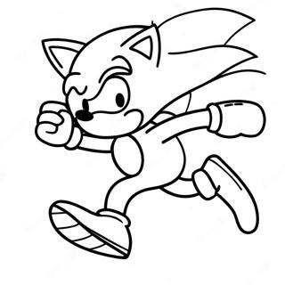 Sonic Running Fast Coloring Page 49464-39127