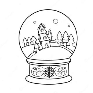 Snowglobe Coloring Pages