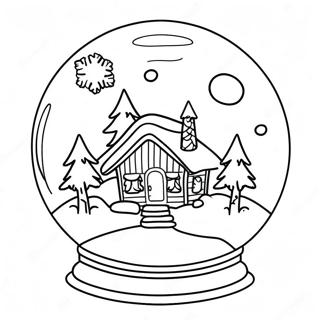 Snowglobe Coloring Pages