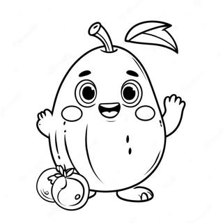 Cute Mango Character Coloring Page 49524-39174