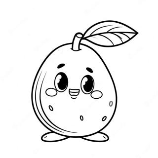 Cute Mango Character Coloring Page 49524-39175