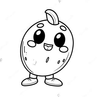 Cute Mango Character Coloring Page 49524-39176