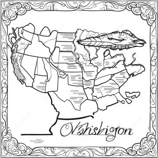 Washington State Outline Coloring Page 49543-39182