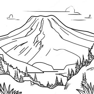 Majestic Mount Rainier Coloring Page 49544-39219