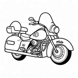 Police Motorcycle Coloring Pages