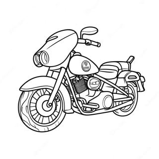 Police Motorcycle Coloring Page 49683-39295